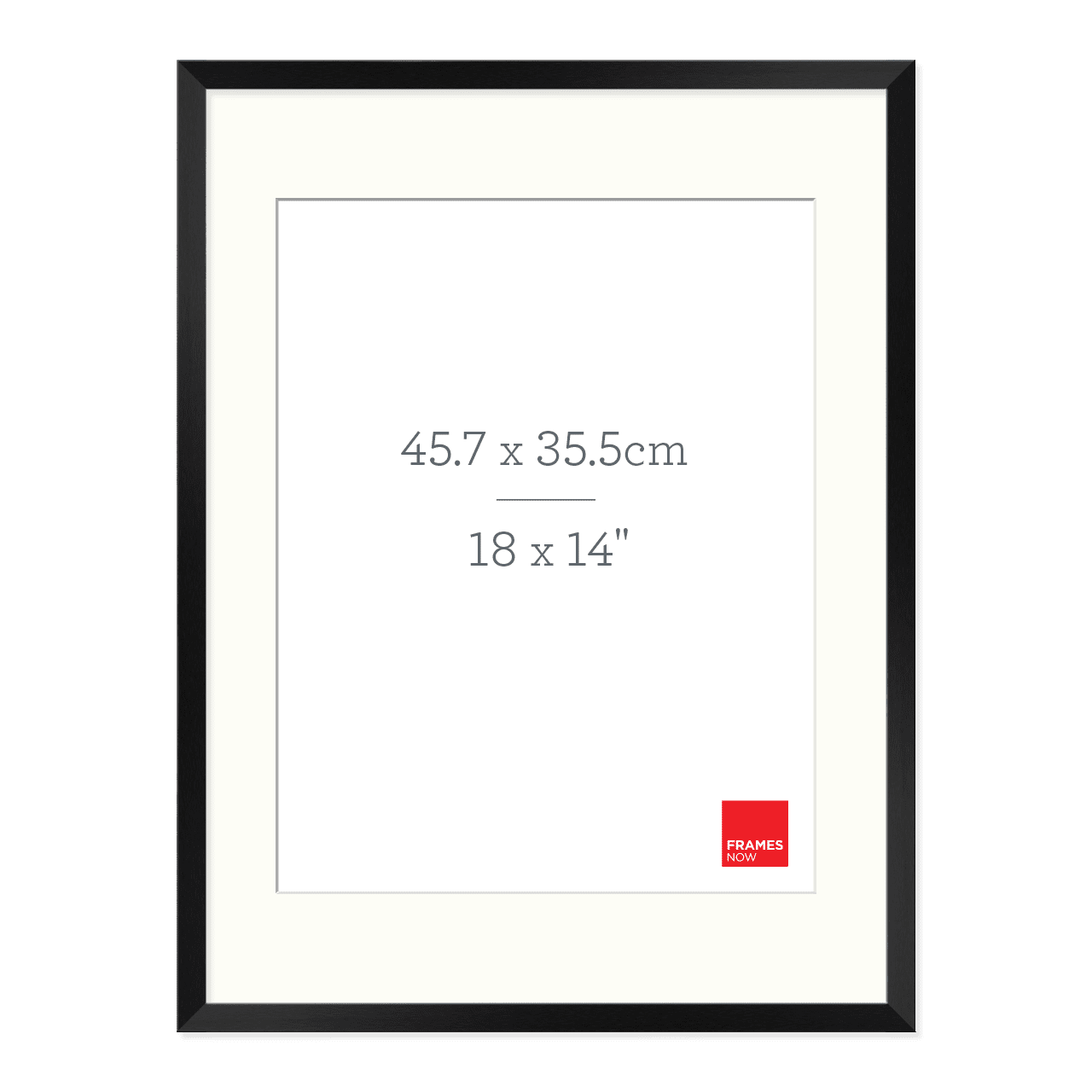 Premium Matte Black Box Picture Frame with Mat Board for 45.7 x 35.5cm Artwork