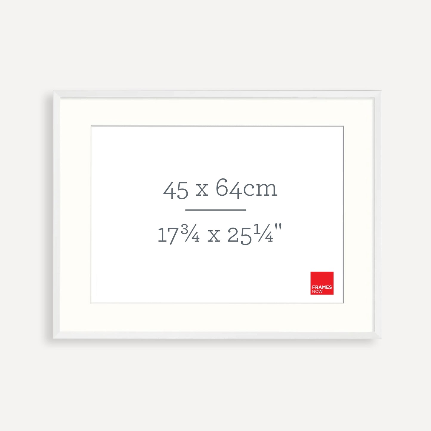 Premium White Box Style Picture Frame with Matboard for 64 x 45cm Artwork