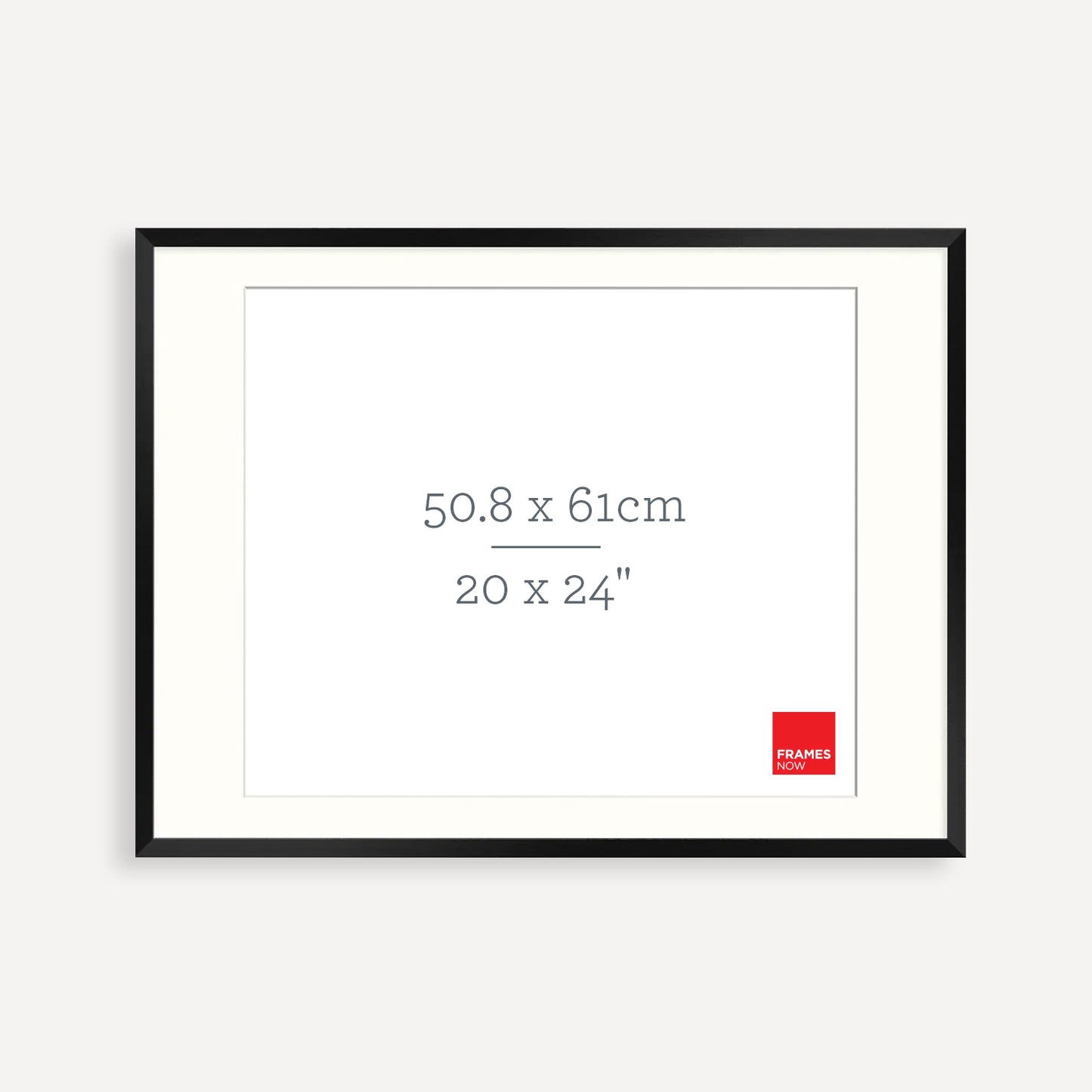 Premium Black Box Style Picture Frame with Matboard for 61 x 50.8cm Artwork
