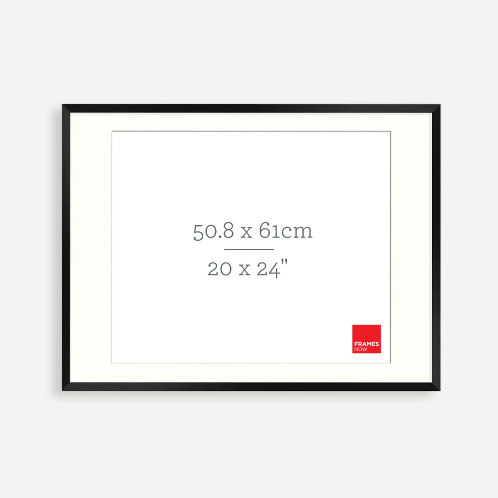 Premium Black Box Style Picture Frame with Matboard for 61 x 50.8cm Artwork