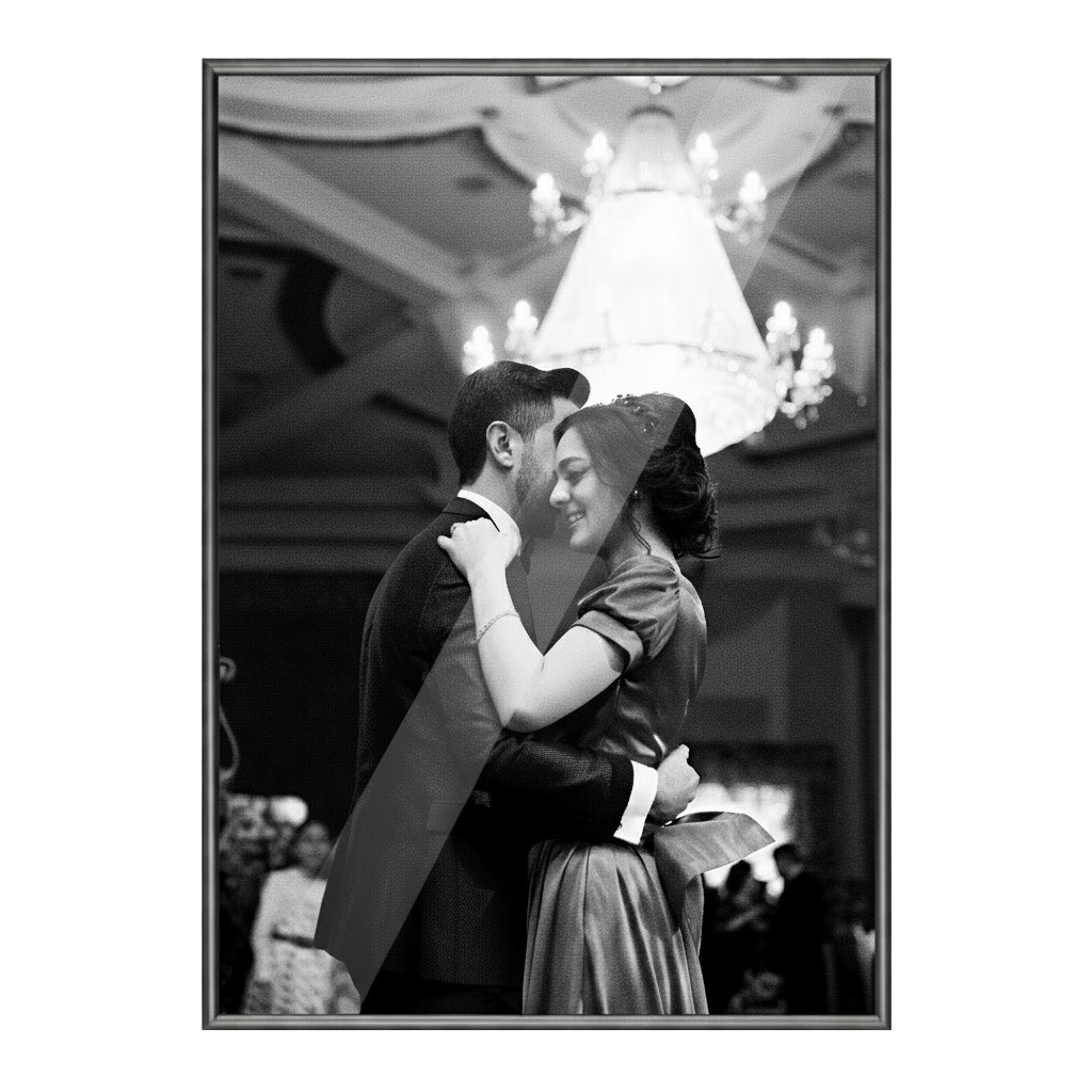 Premium Black Aluminium Picture Frame for 64 x 45cm Artwork