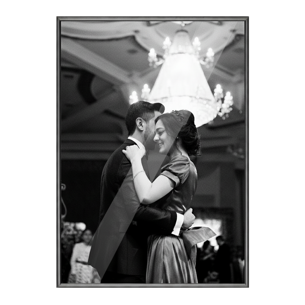 Premium Black Aluminium Picture Frame for 64 x 45cm Artwork