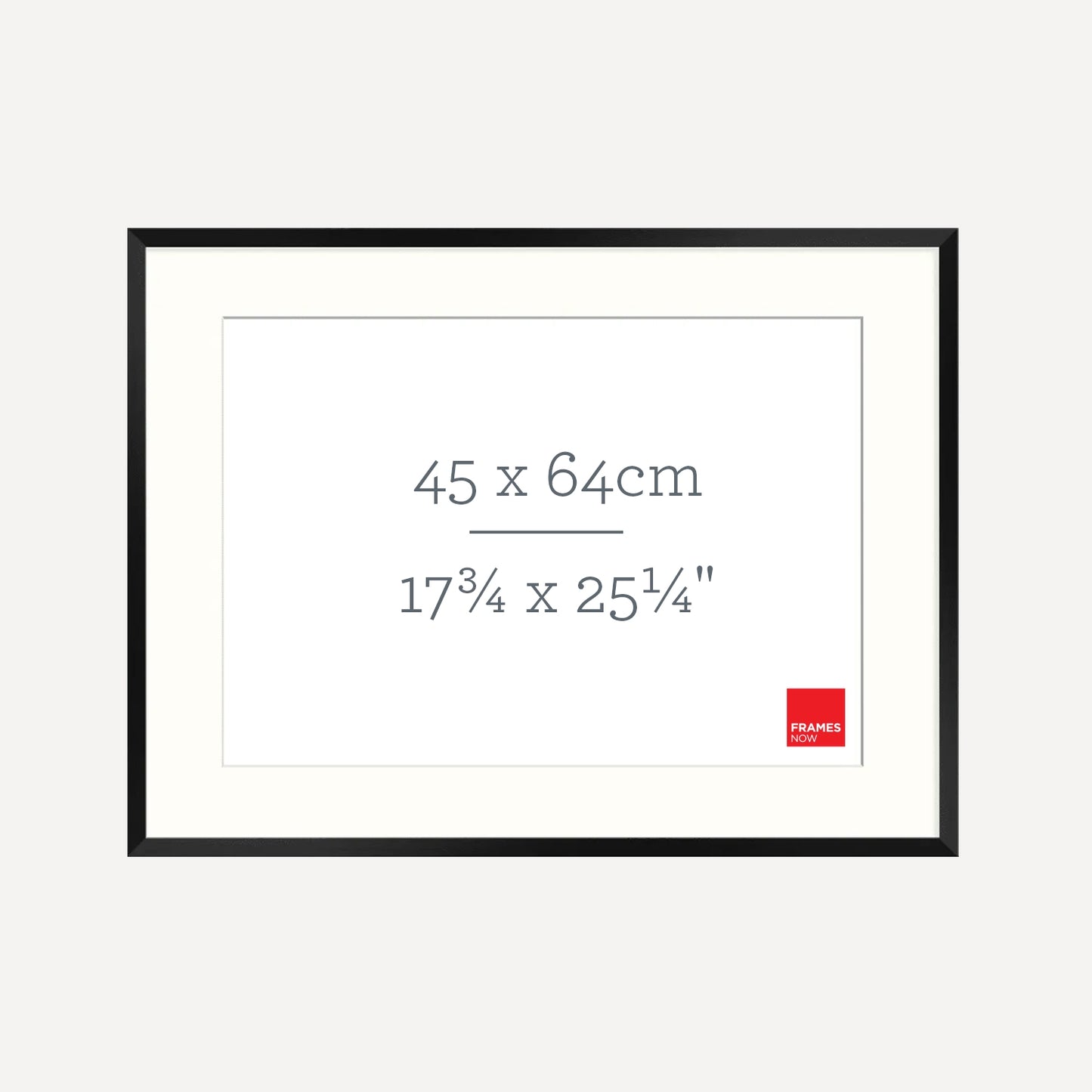 Premium Black Box Style Picture Frame with Matboard for 64 x 45cm Artwork