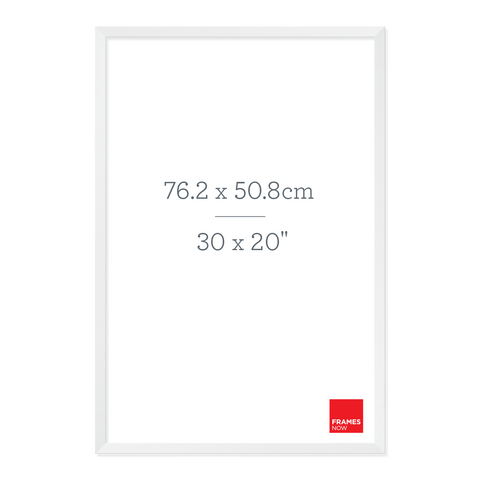 Premium Matte White Box Picture Frame for 76.2 x 50.8cm Artwork