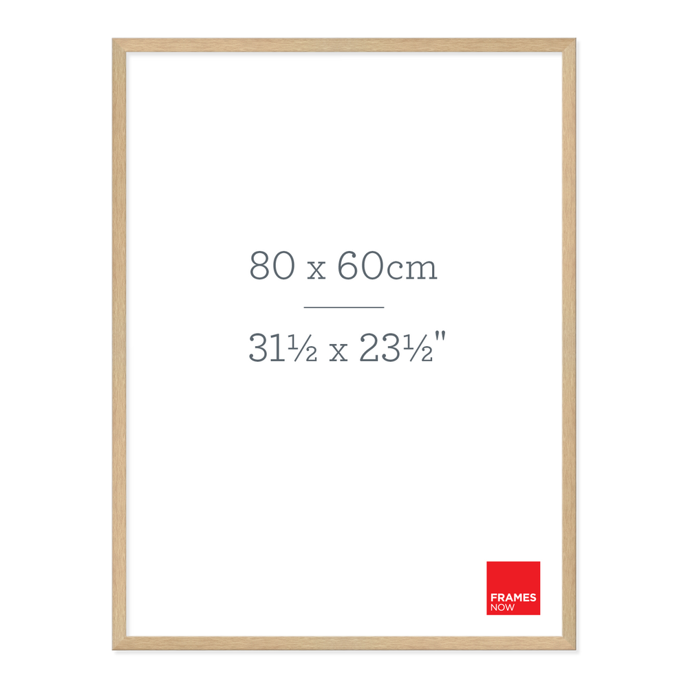 Premium Natural Oak Picture Frame for 80 x 60cm Artwork