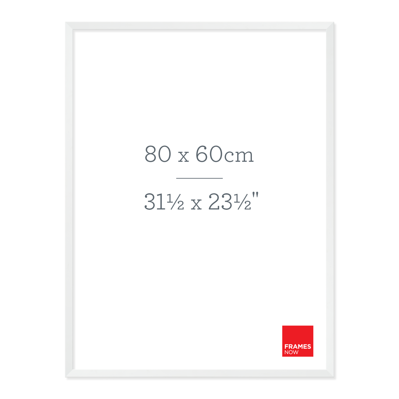 Premium Matte White Box Picture Frame for 80 x 60cm Artwork
