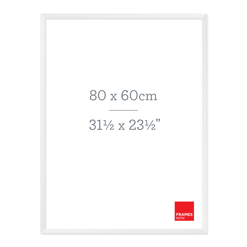 Premium Matte White Box Picture Frame for 80 x 60cm Artwork