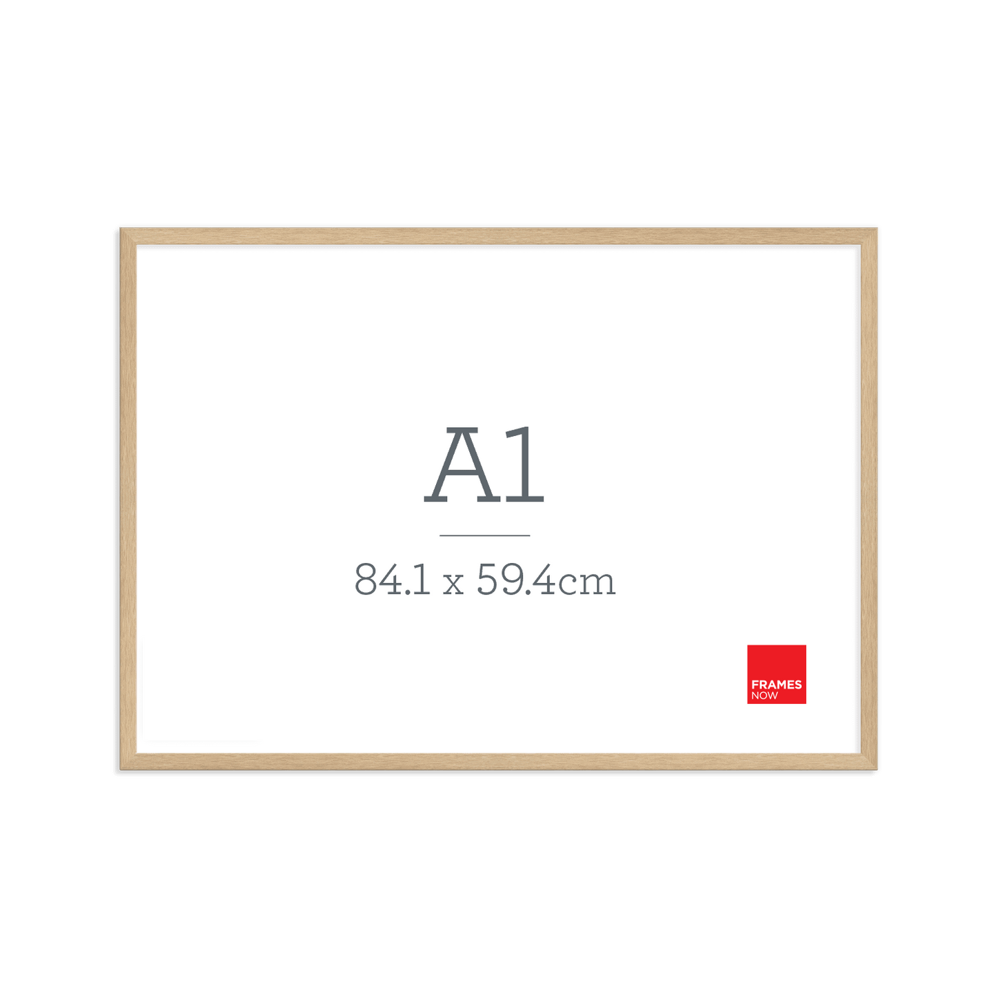 Premium Natural Oak A1 Picture Frame - Stylish Timber Look for Large Art & Posters