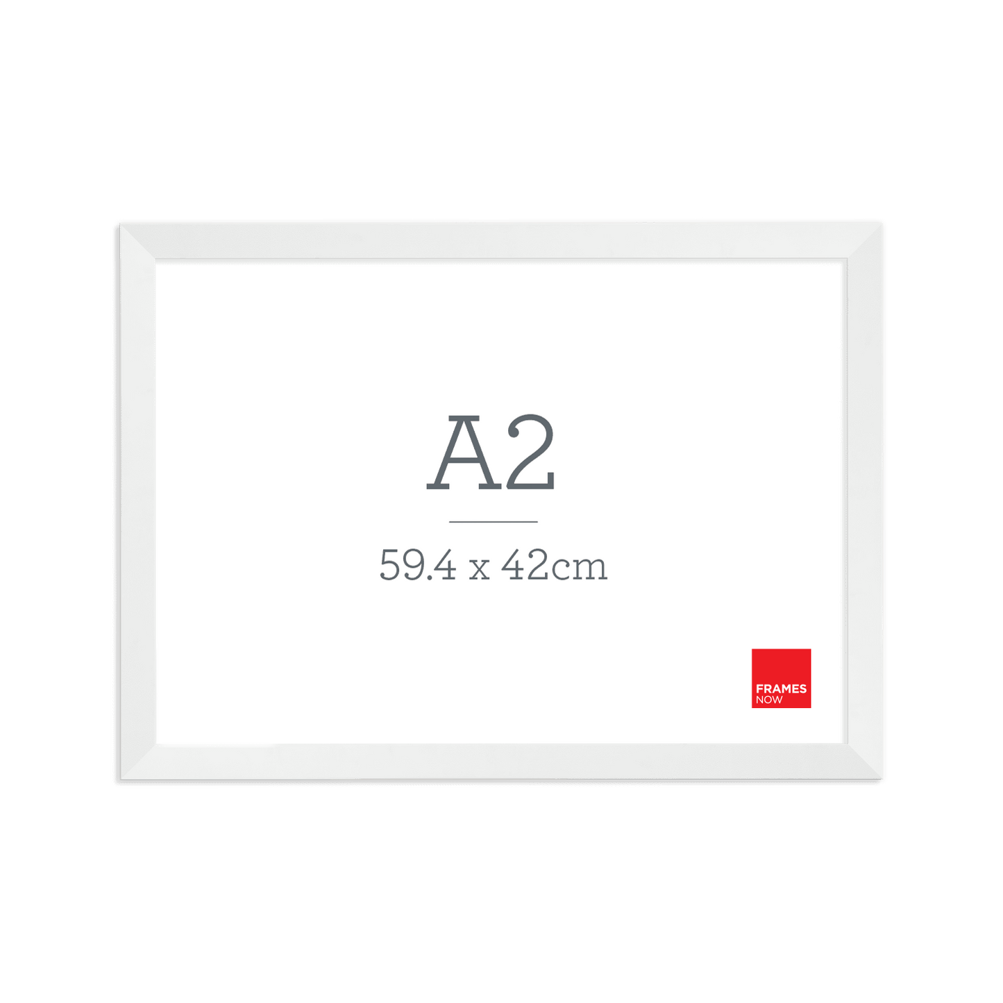 Premium Matte White A2 Picture Frame - Box Design for Clean, Modern Displays