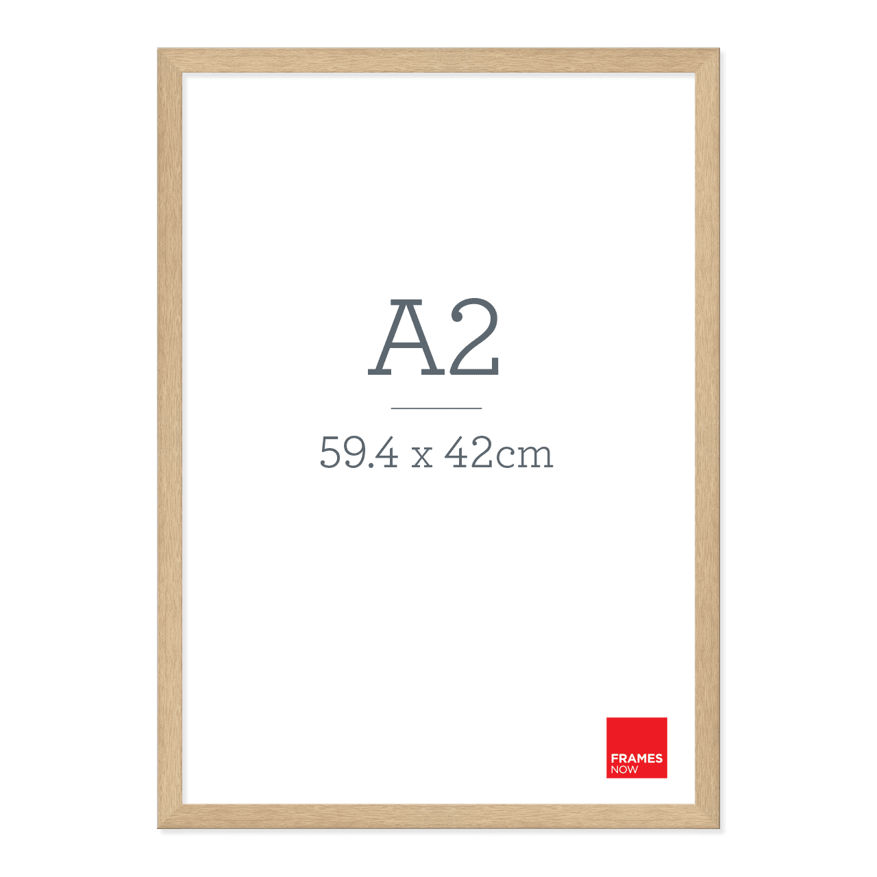Premium Natural Oak A2 Picture Frame – Timber Frame for Art & Photos