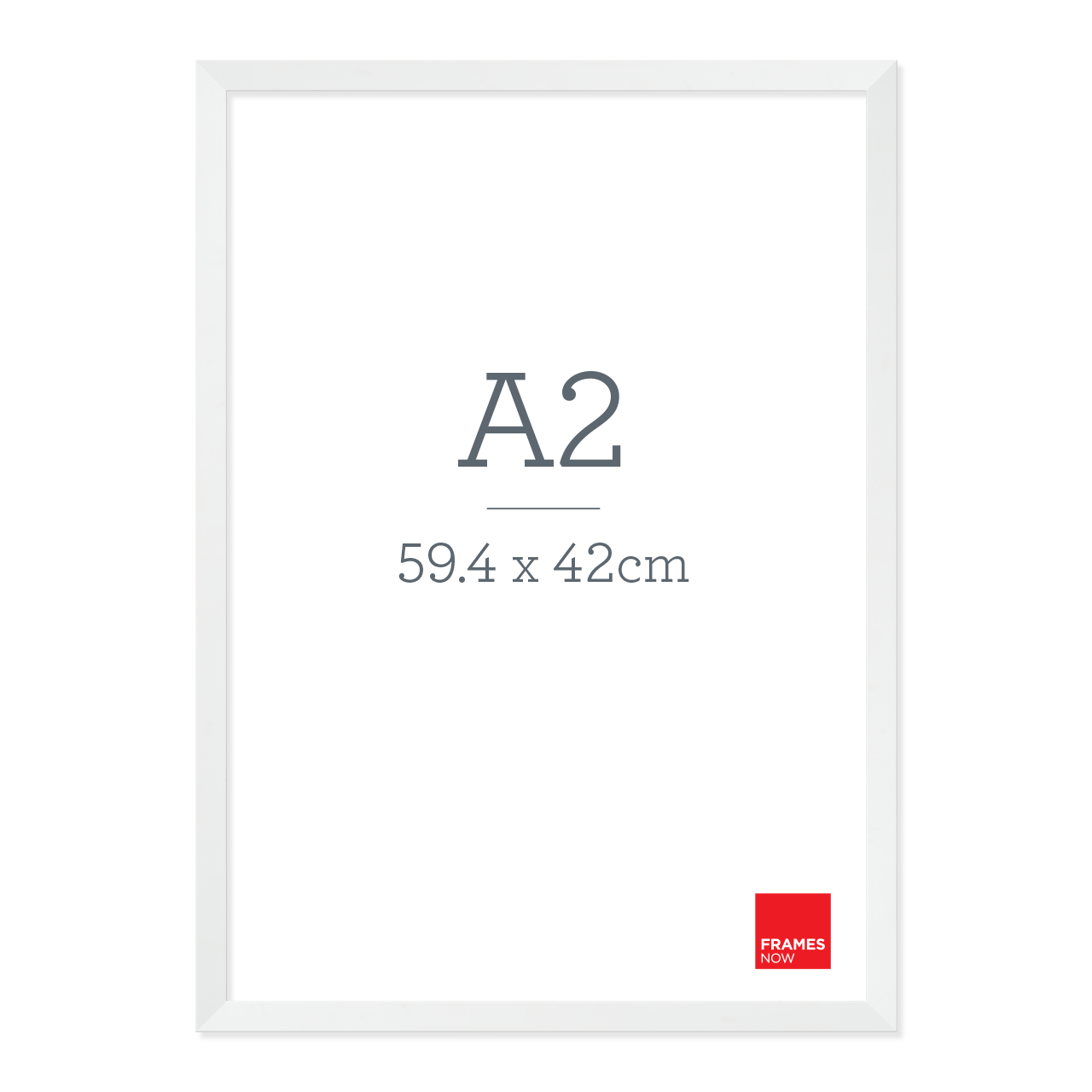 Matte White A2 Picture Frame | Premium Box Frame - Frames Now