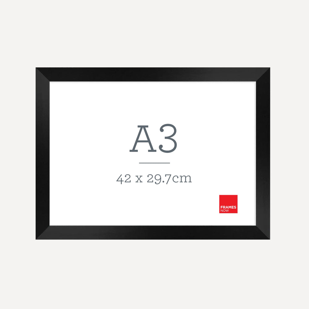 Premium Black A3 Picture Frame – Timber-Style Finish for Art, Photography & Certificates