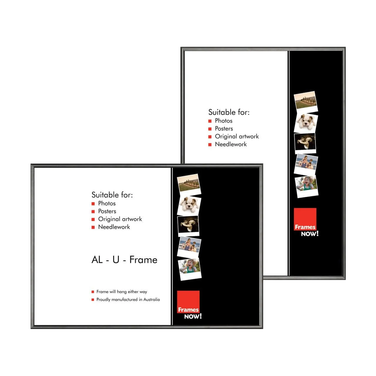 Premium Black Aluminium Picture Frame for 35.5 x 28cm Artwork