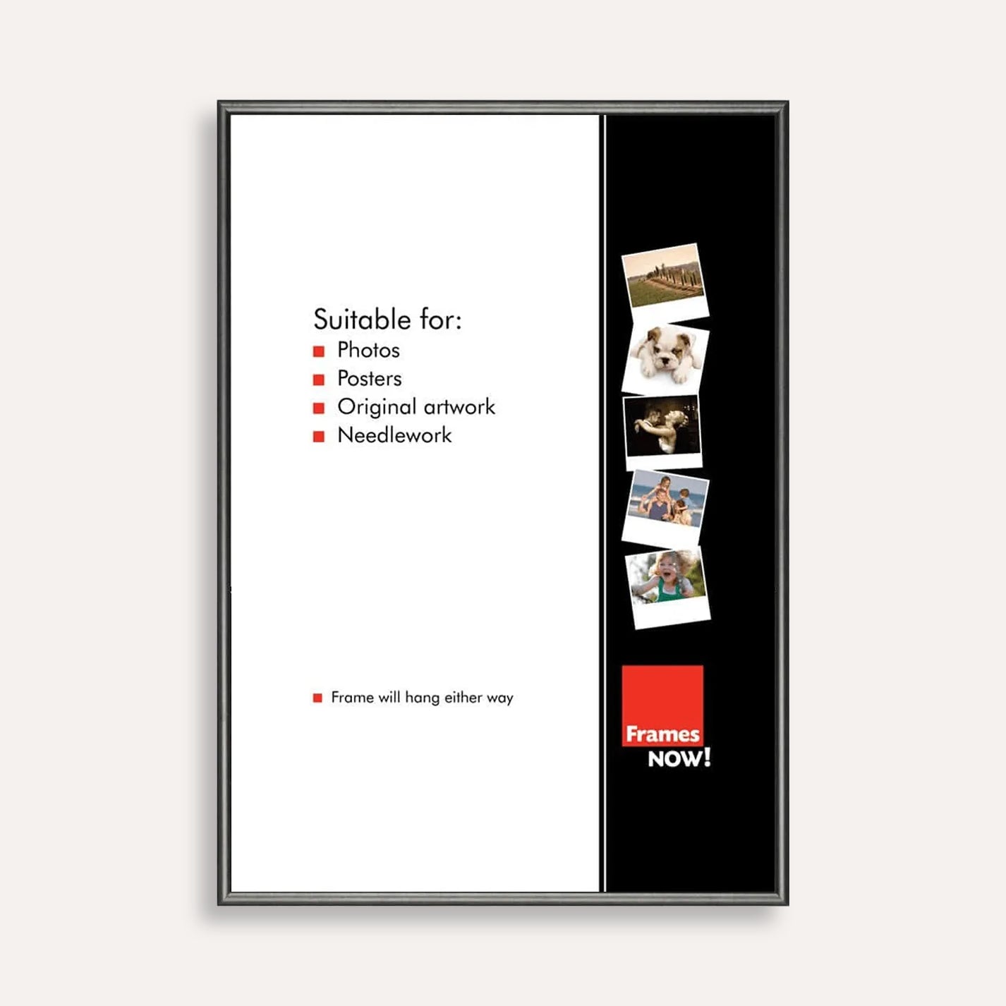 Premium 70×50 cm Black Aluminium Picture Frame – Metal Frame for Art & Posters