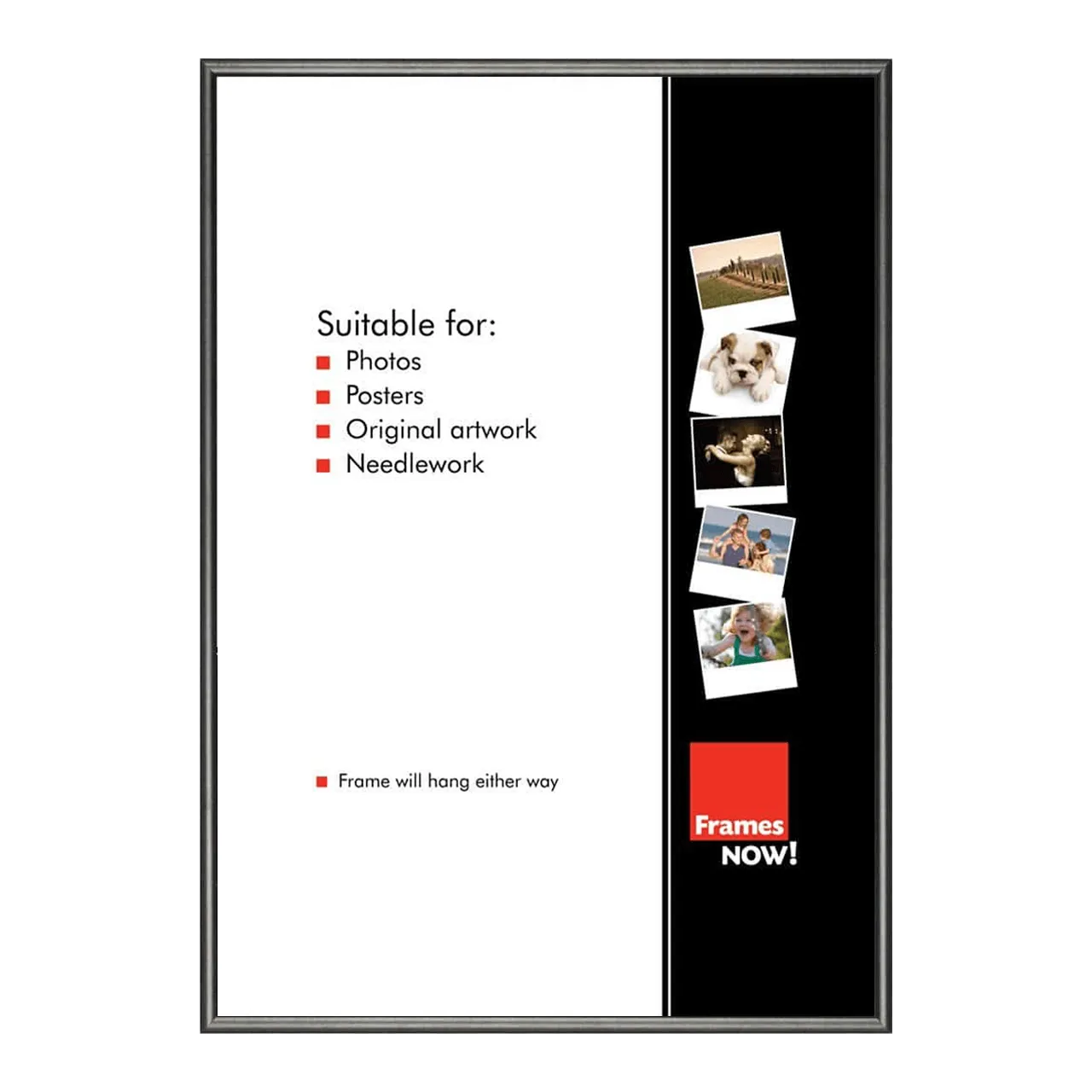 Premium Black Aluminium Picture Frame for 100 x 70cm Artwork