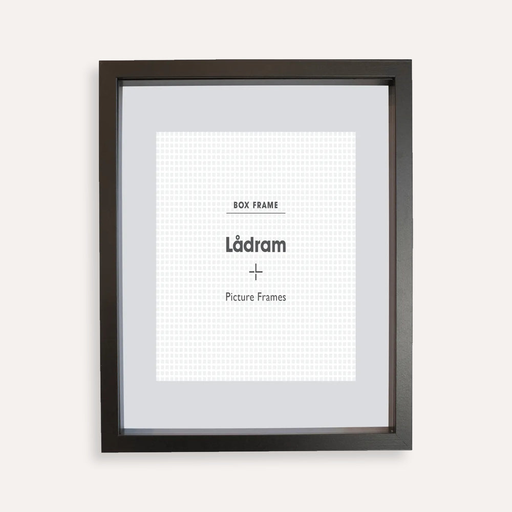 Black Shadow Box Picture Frame with Matboard for 15.2 x 10.2cm Artwork