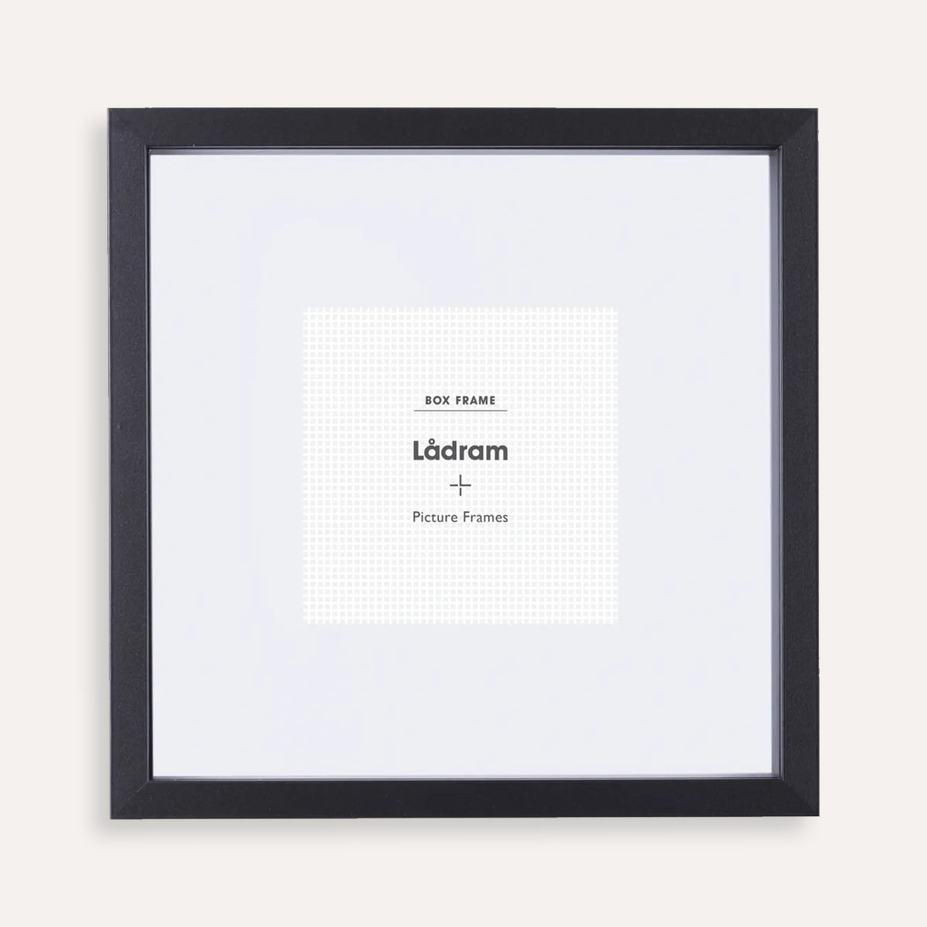 Black Shadow Box Picture Frame with Matboard for 15.2 x 15.2cm Artwork