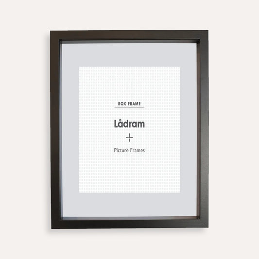 Black Shadow Box Picture Frame with Matboard for 17.8 x 12.7cm Artwork