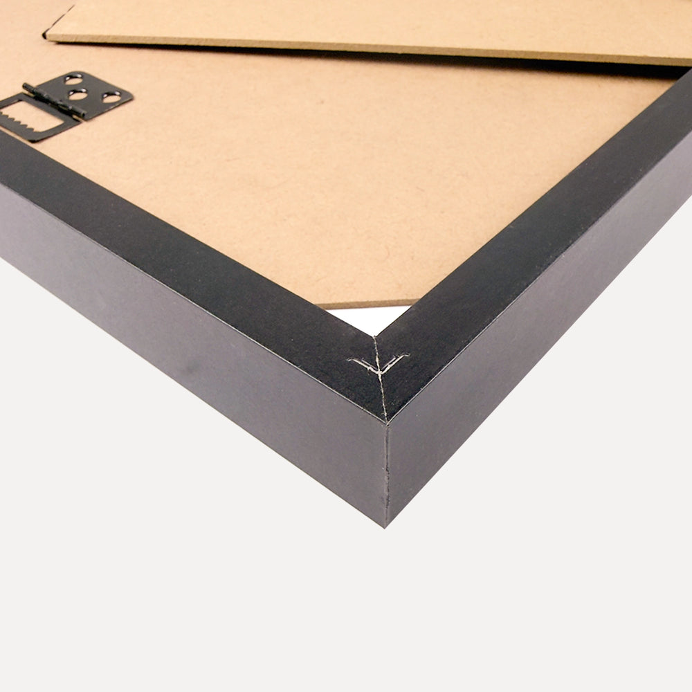 Linear Matte Black Picture Frame for A4 Artwork
