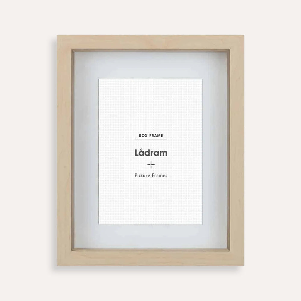 Eco Shadow Box A4 Picture Frame with Matboard – Natural Depth for Art, Photos & Posters