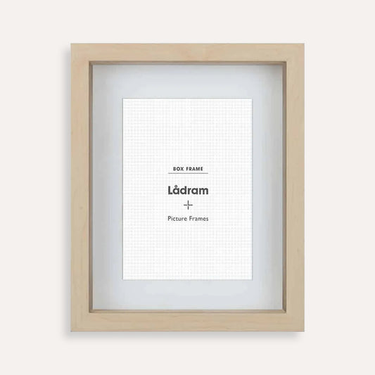Eco Shadow Box Picture Frame with Matboard for 17.8 x 12.7cm Artwork