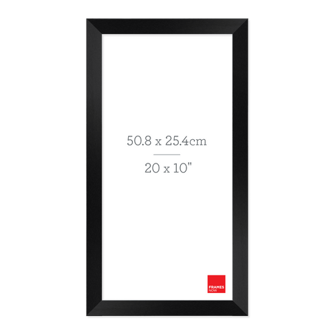 Premium Black Timber Finish Panoramic Picture Frame for 50.8 x 25.4cm Artwork