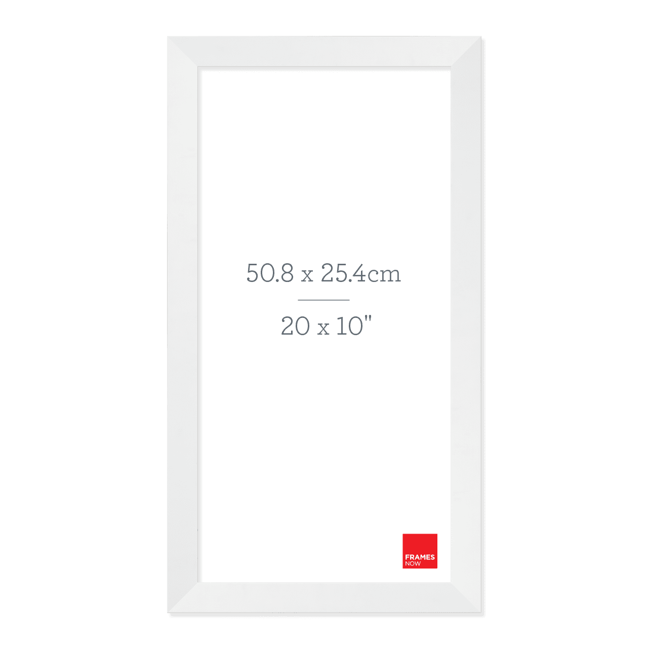 Premium Matte White Panoramic Picture Frame for 50.8 x 25.4cm Artwork