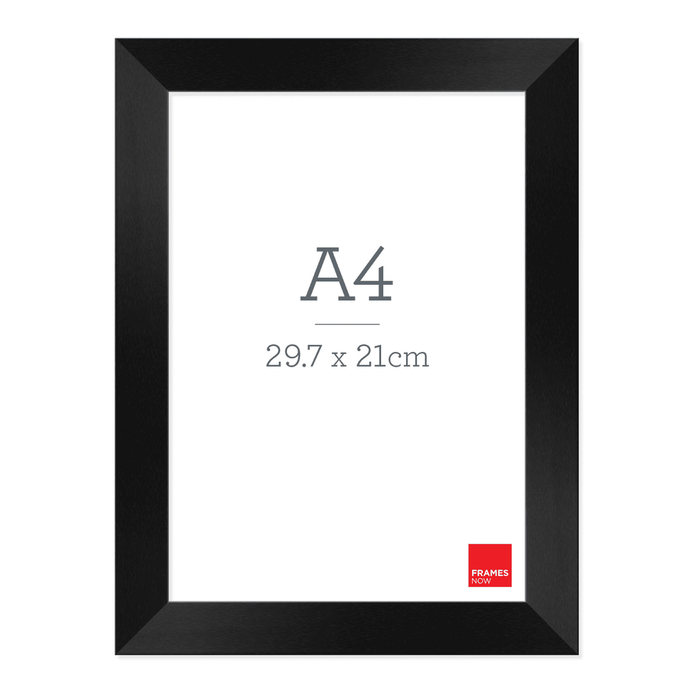 Premium Black Timber Finish Picture Frame for A4 Artwork