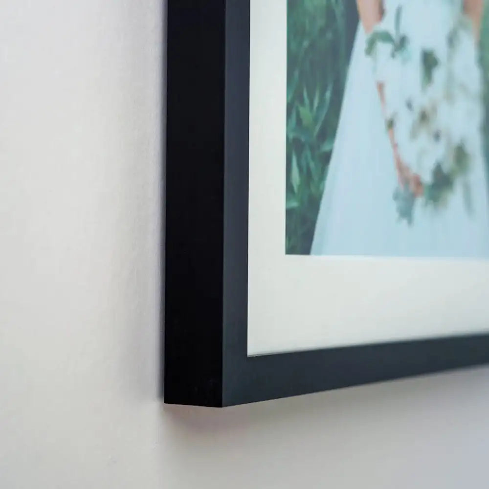 Linear Matte Black Picture Frame for A2 Artwork