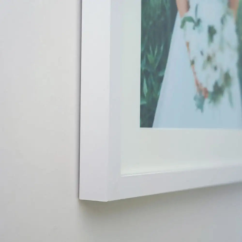 Linear Matte White Picture Frame for A2 Artwork