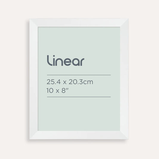Linear 25.4 x 20.3cm White Picture Frame | Modern White Frame