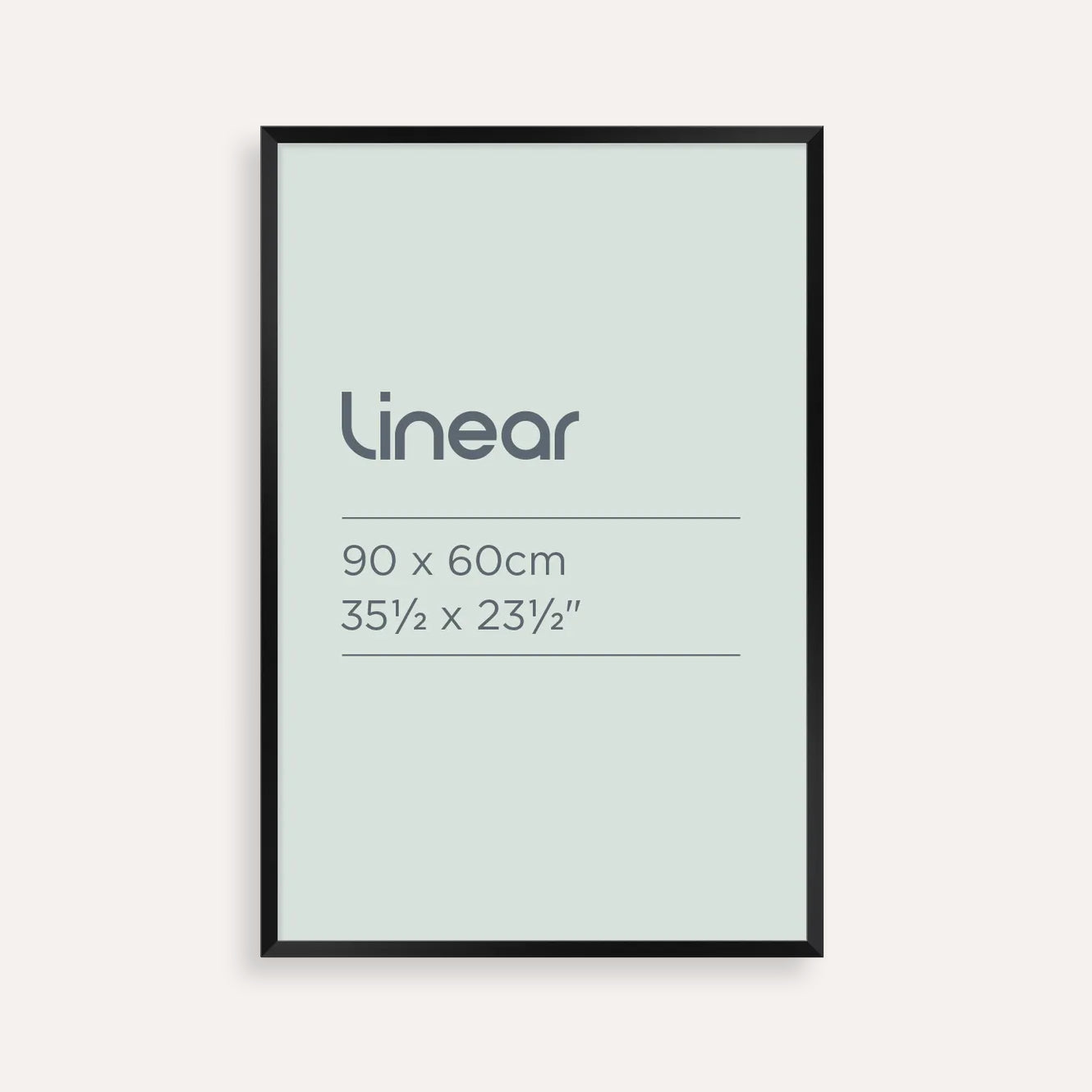 Linear 90×60 cm Black Picture Frame – Modern Frame for Posters & Artwork