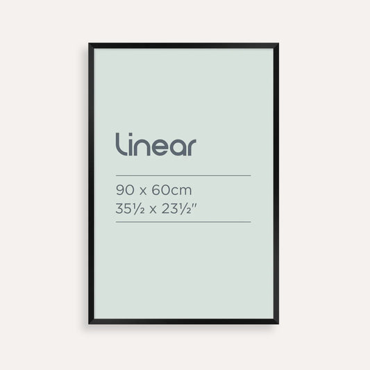 Linear 90×60 cm Black Picture Frame – Modern Frame for Posters & Artwork