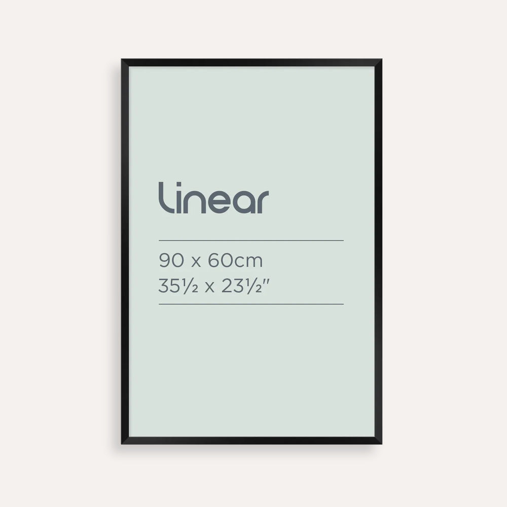 Linear 90×60 cm Black Picture Frame – Modern Frame for Posters & Artwork