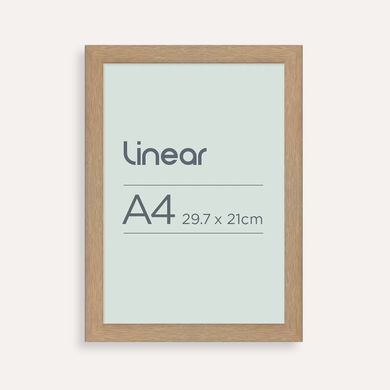 Linear A4 Wood-Style Picture Frame – Timber-Look Finish for Art, Photos & Certificates