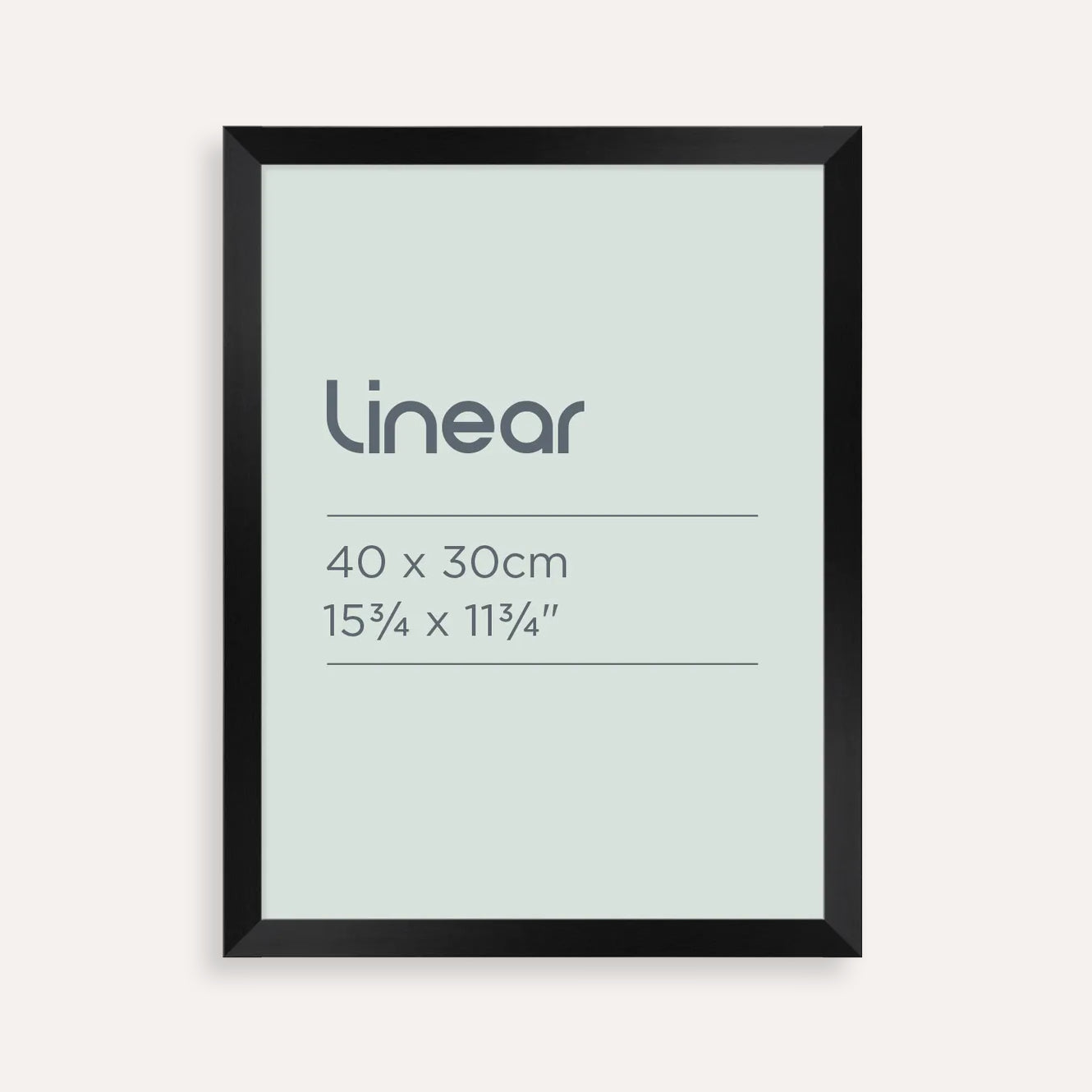 Linear Black Picture Frame For 40 x 30cm Artwork
