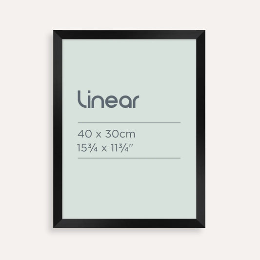 Linear Black Picture Frame For 40 x 30cm Artwork