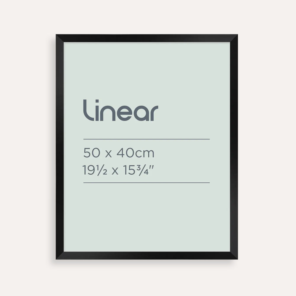 Linear Black Picture Frame for 50 x 40cm Artwork