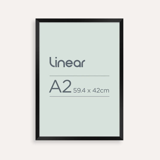 Linear Matte Black A2 Picture Frame – Sleek Display for Artwork, Photos & Posters