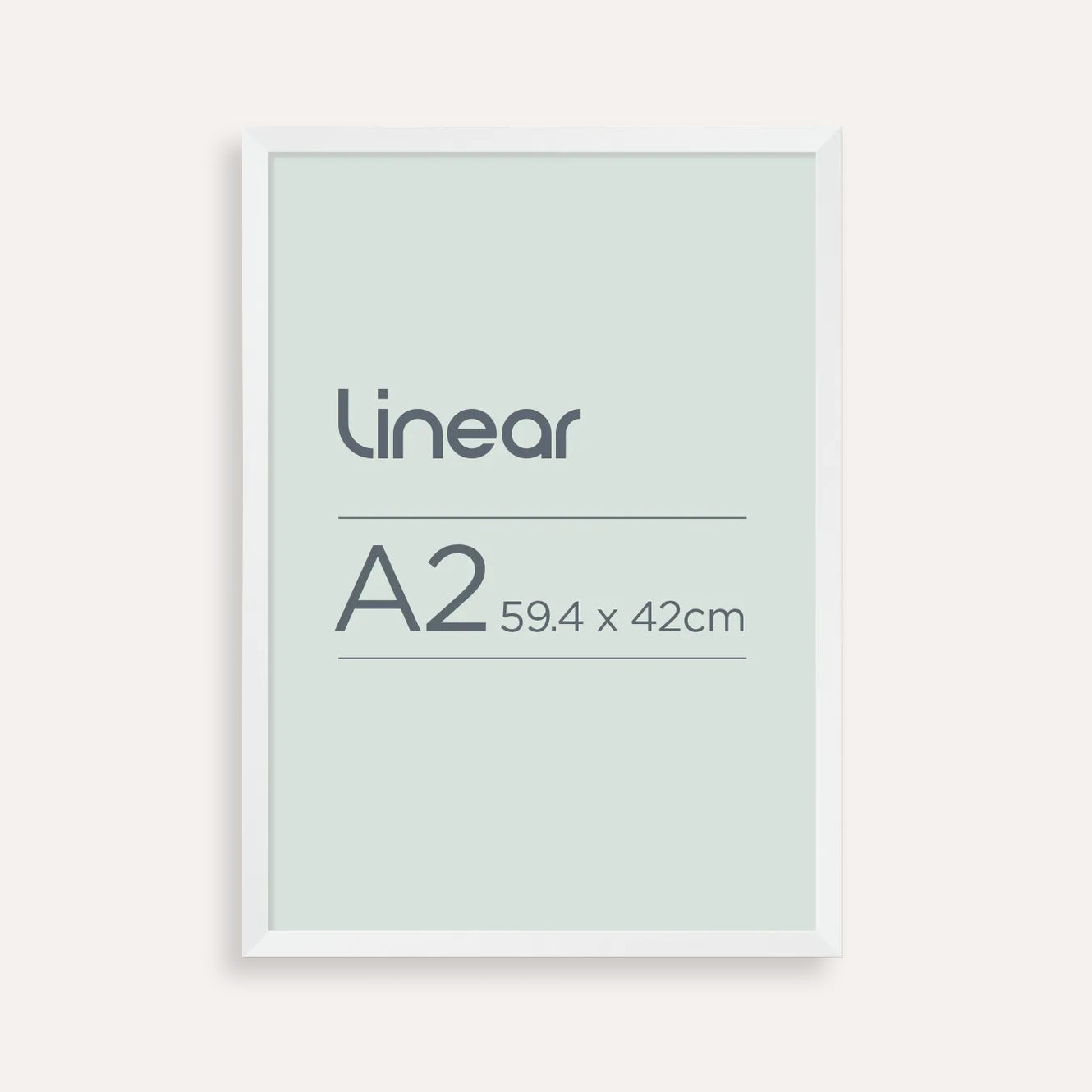 Linear Matte White A2 Picture Frame – Minimalist Style for Art, Prints & Photos