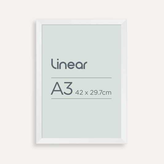 Linear Matte White A3 Picture Frame – Clean, Minimalist Display for Art, Photos & Certificates