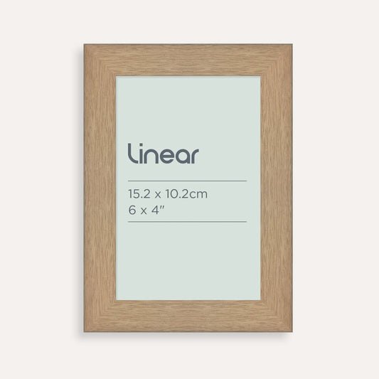 Linear Natural Oak Finish Picture Frame for 15.2 x 10.2cm Artwork