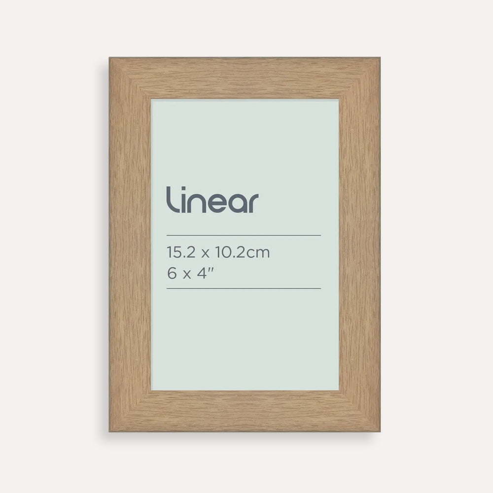Linear Natural Oak Finish Picture Frame for 15.2 x 10.2cm Artwork