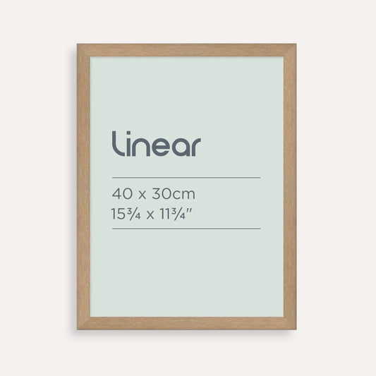 Linear Natural Picture Frame for 40 x 30cm Artwork