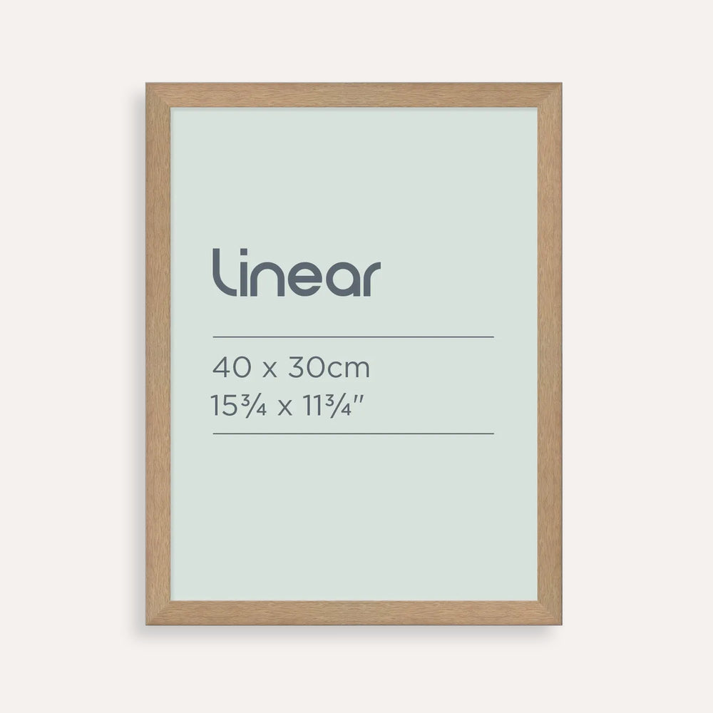 Linear Natural Picture Frame for 40 x 30cm Artwork