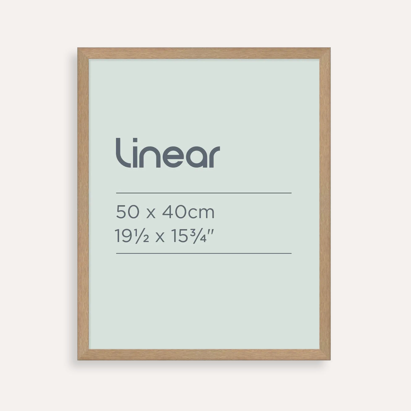 Linear Natural Picture Frame for 50 x 40cm Artwork