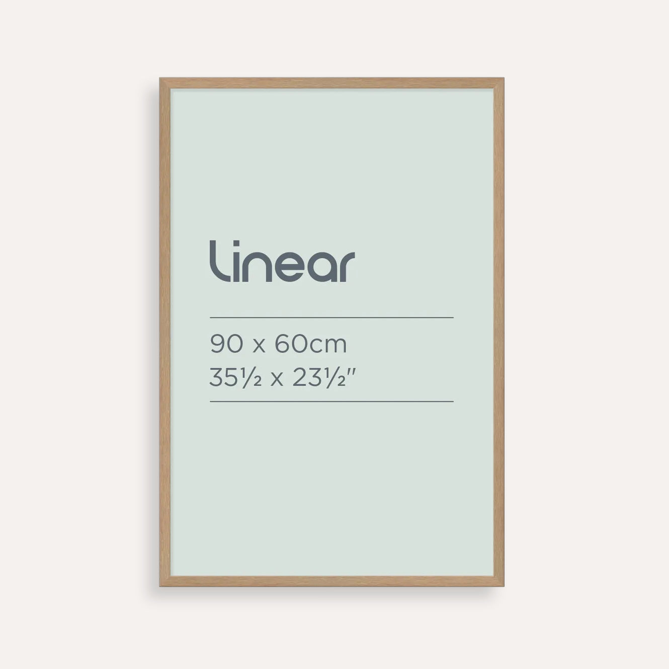 Linear Natural Picture Frame for 90 x 60cm Artwork