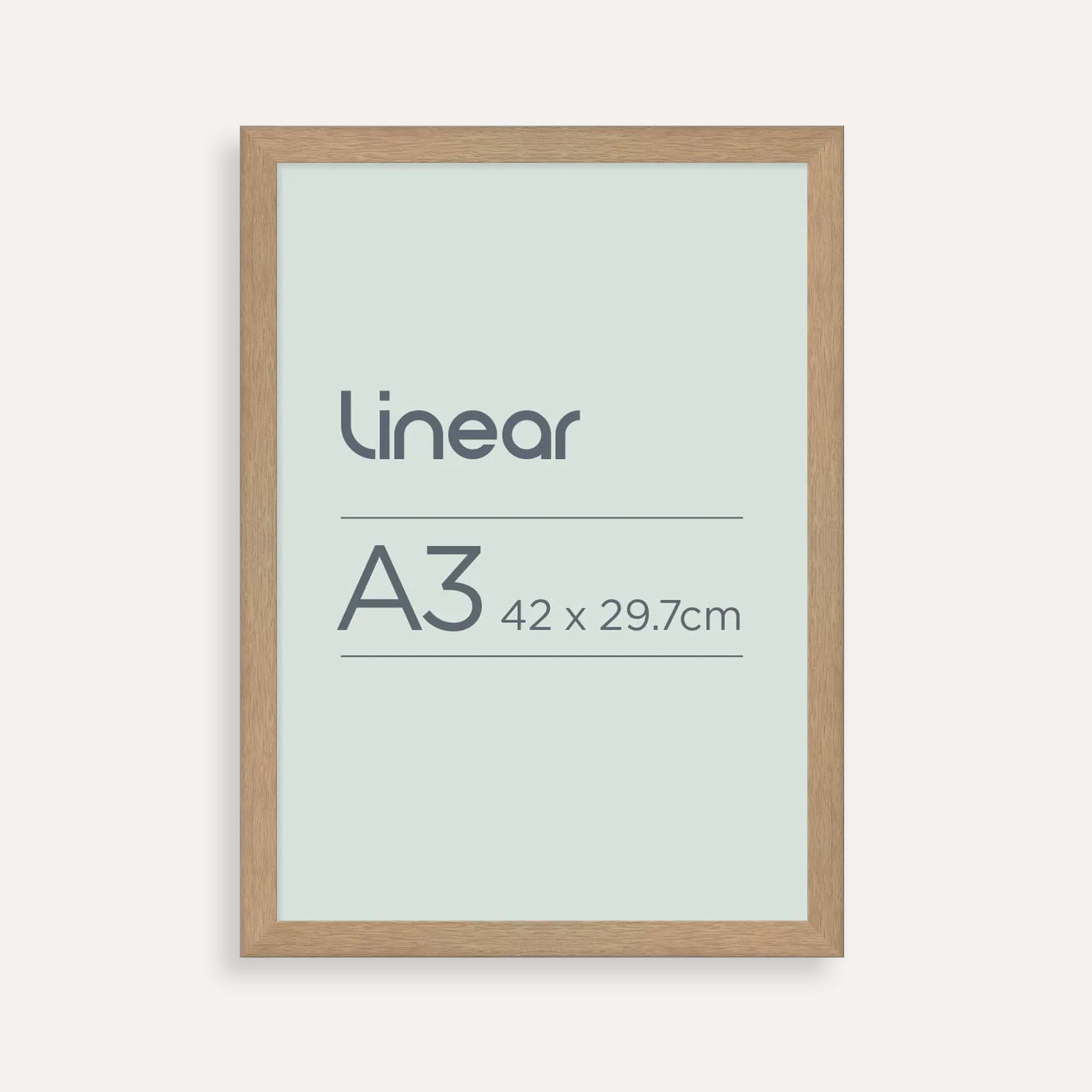 Linear Oak A3 Picture Frame – Natural Timber Look for Art, Photos & Certificate