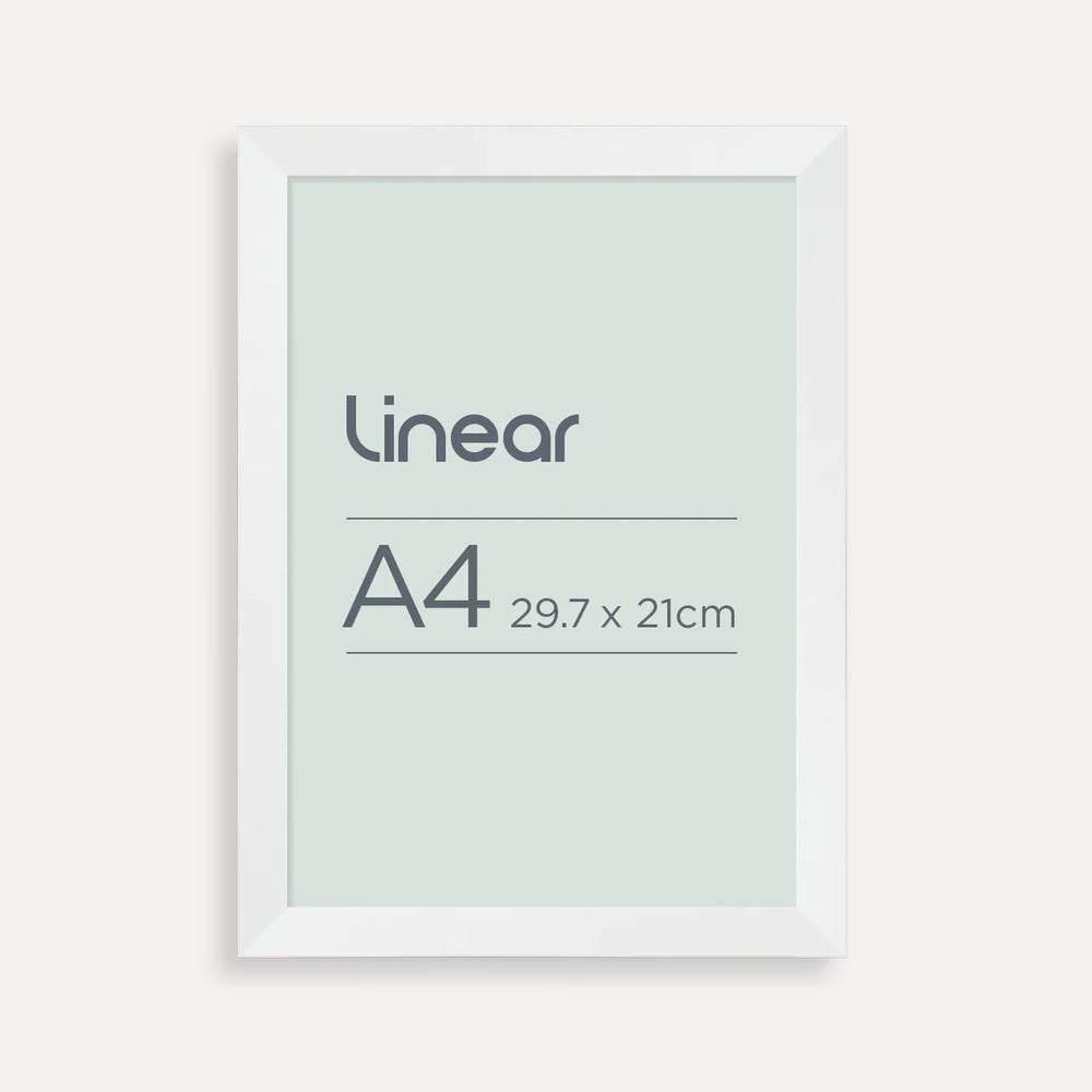 Linear White A4 Picture Frame – Modern Simplicity for Art, Certificates & Prints