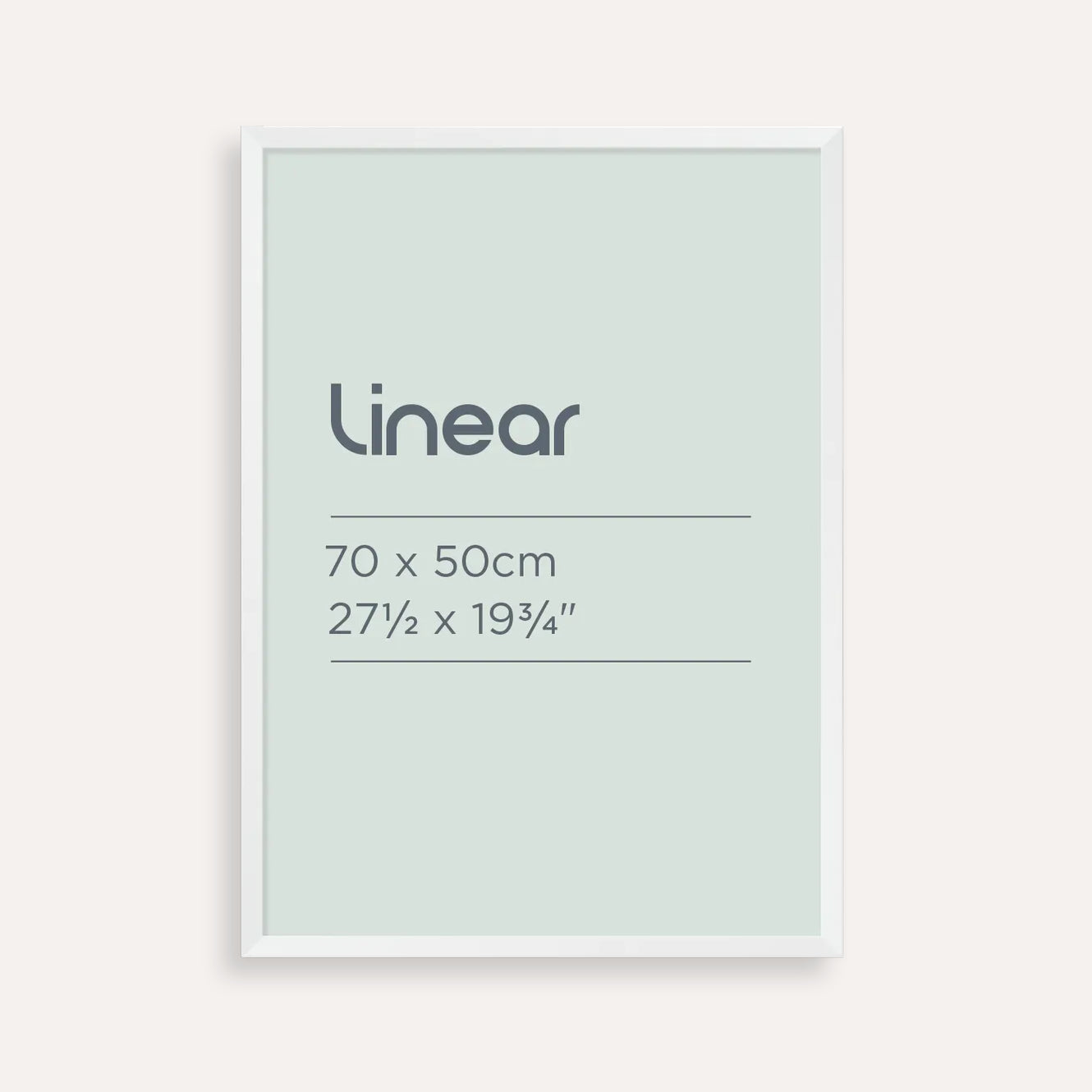 Linear White Picture Frame – 70 × 50 cm | Sleek Timber Frame for Posters &  Art